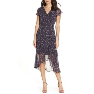 NWT Ditzy Floral Dress by Sam Edelman with Ruffled Cap Sleeves, Size 8